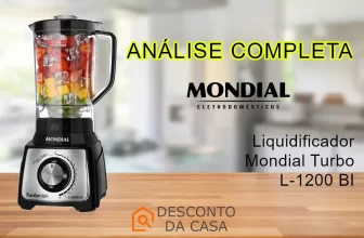 Capa Liquidificador Mondial Turbo L-1200 BI Análise Completa - Desconto da Casa