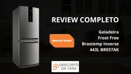 Capa Artigo Geladeira Frost Free Brastemp Inverse BRE57AK - Desconto da Casa