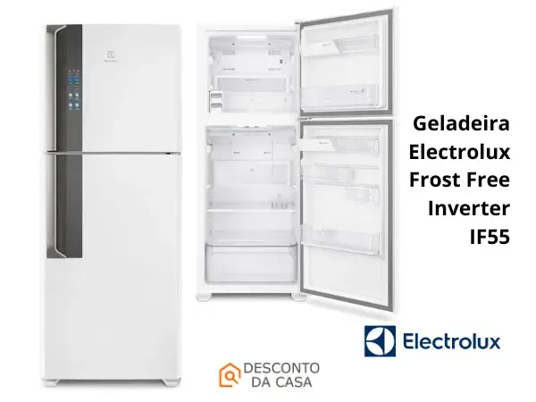 Divulgação Geladeira Electrolux Frost Free Inverter IF55 - Desconto da Casa