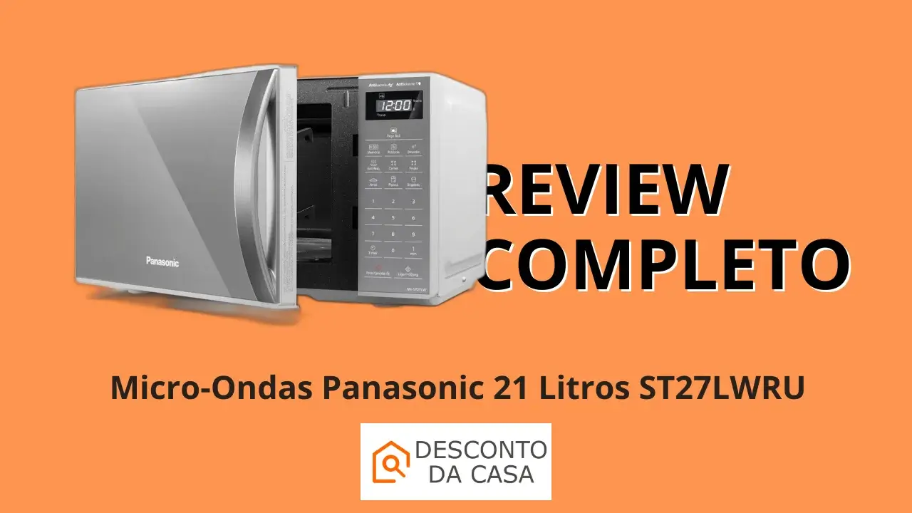 Capa Artigo Micro-Ondas Panasonic 21 Litros ST27LWRU - Desconto da Casa