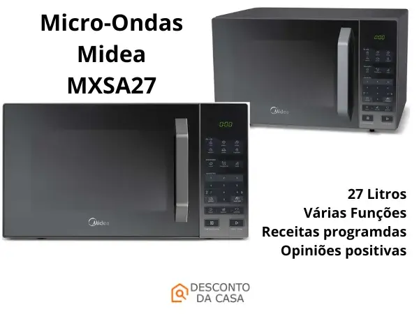 Divulgação Micro-Ondas Midea 27L MXSA27 - Desconto da Casa