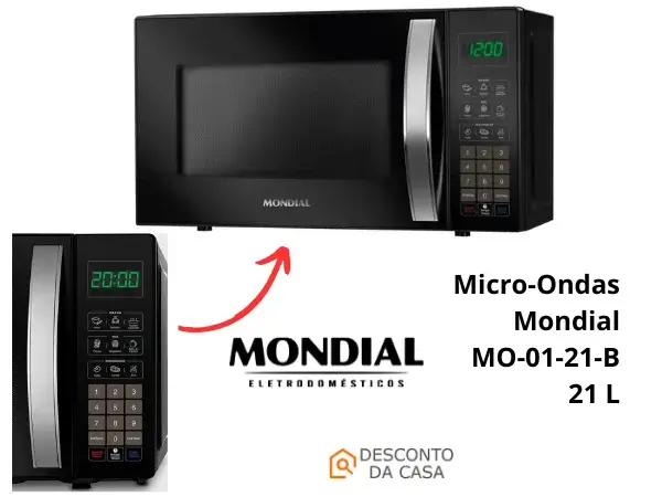 Imagem Secundário Micro-Ondas Mondial MO-01-21-B - Desconto da Casa