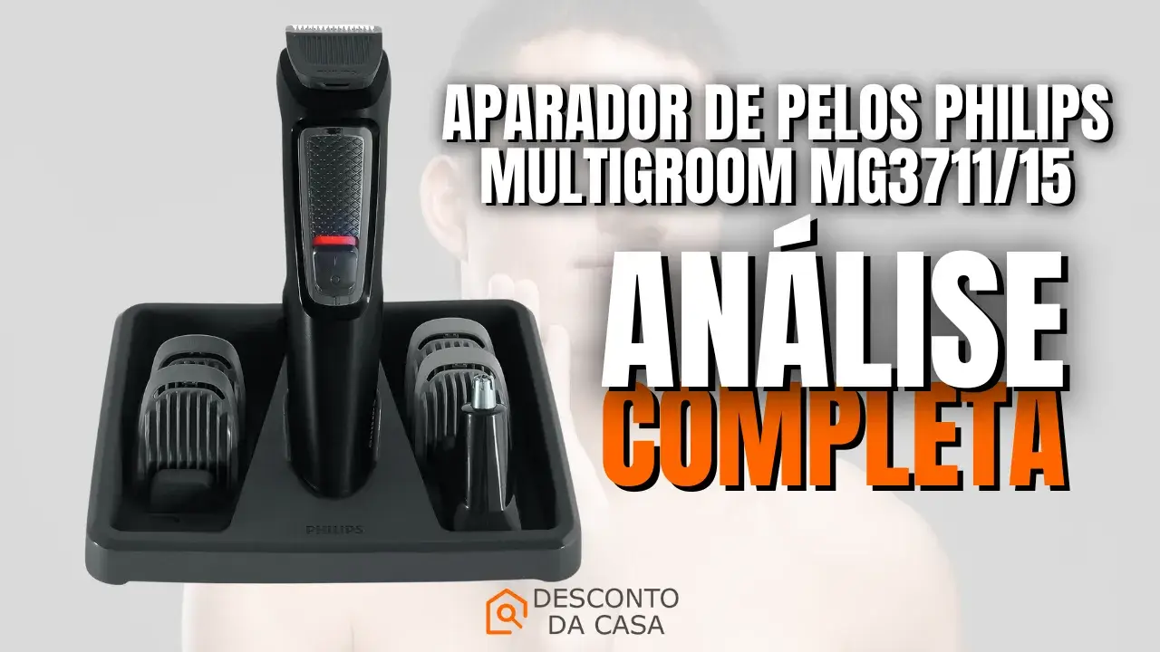 Capa Artigo Aparador De Pelos Philips Multigroom MG371115 - Desconto da Casa
